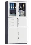 3 middle drawer 2 glass swing doors metal steel office filing cabinet specificat