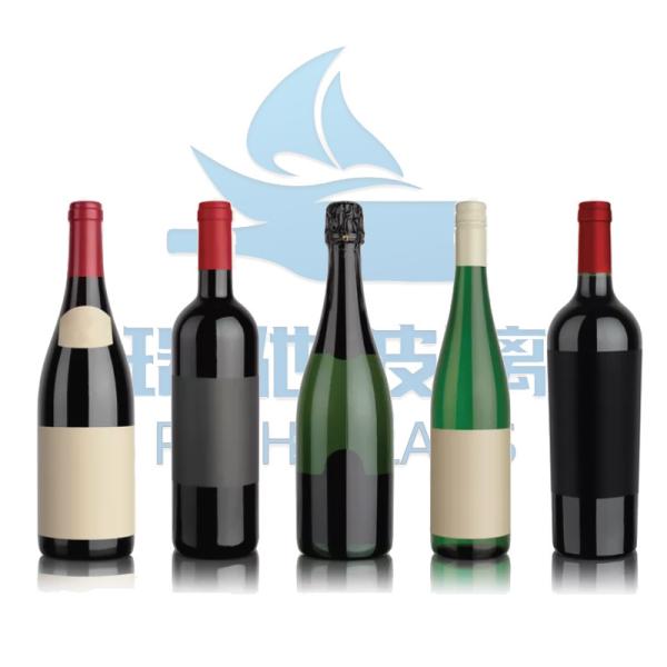 Buy cheap Green Brown Clear Frosted Empty Burgundy Glass Wine Bottle for Custom Requirements from wholesalers