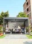 Retractable Electric Aluminum Louver Roof Waterproof And Dimmable