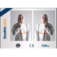 Buy cheap EN 14126 PPE Disposable Protective Coveralls With Knitted Cuff product