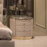 Buy cheap Italian Minimalist Modern Bedside Tables Titanium 3 Drawer Modern Nightstand from wholesalers