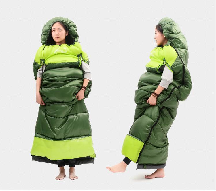 Wearable Hand Free 220*75cm Polyester Sleeping Bag