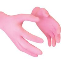 Buy cheap Pink Powder Free 14 Mil Disposable Nitrile Hand Gloves product