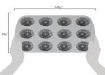12 Mold Non Stick Aluminium Muffin Pan For Foodservice NSF Compartment