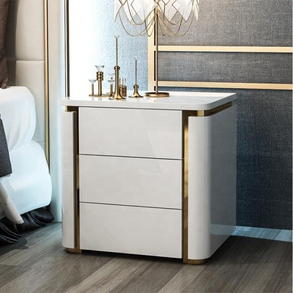 Buy cheap Solid Wood Light Luxury Hotel Bedside Table from wholesalers