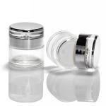 Luxury Glass Cream Jars Transparent Round With Lid Skincare Face Cream Cosmetic