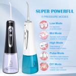 5 Modes 1100MAH Portable Rechargeable Water Flosser Electric Oral Irrigator For
