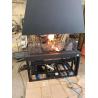 Buy cheap Style Carbon Steel Table Remote Control Glass Art Fireplace Freestanding Exclusive European Premium Black Modern from wholesalers