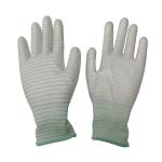 Cleanroom Polyester Carbon Fiber ESD Anti Static PU Coated Gloves Industrial