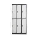 Hospital Furniture Metal Lockers 6 Door Steel Locker 0.6mm Thick Multipurpose