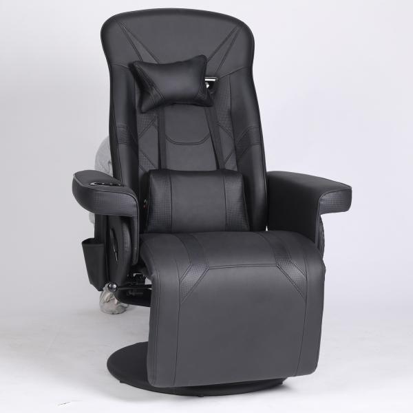 Buy cheap Black Racing Style Luxury Gaming Chair with Cup Holder and Footrest from wholesalers