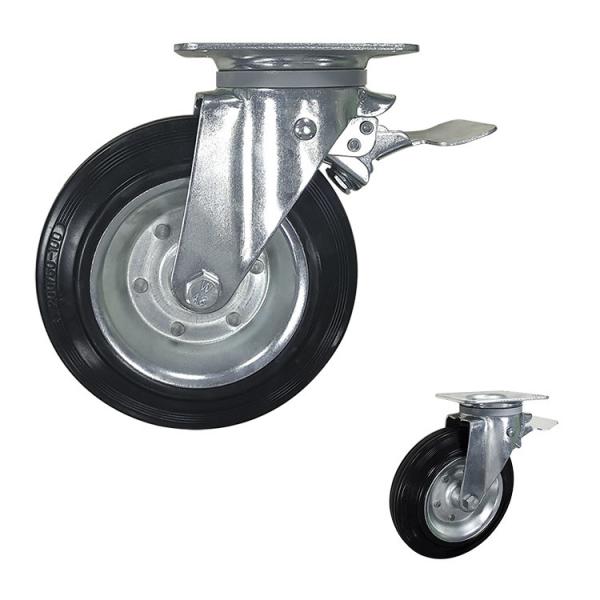 Buy cheap 150kg Loading Black Rubber Casters from wholesalers