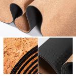 Custom printed eco friendly gym cork yoga balls cork yoga wheel matting