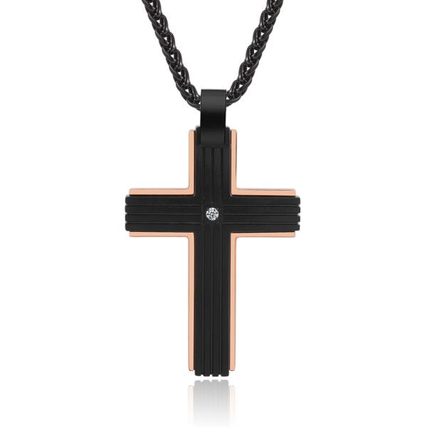 Buy cheap Cross Necklace for Men, Stainless Steel Pendant Chain Jewelry Christmas Stocking Stuffers Christian Baptism Birthday Gifts from wholesalers