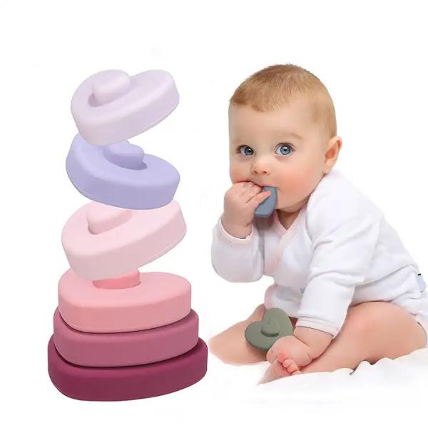 Buy cheap Montessori With Heart Shape Silicone Educational Toys Customized from wholesalers