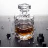 Buy cheap Round Glass Stopper Bourbon Whiskey Bottle for Cosmetics Engraved Design 30oz Capacity from wholesalers