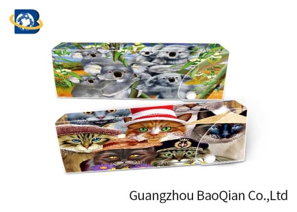 Buy cheap Cartoon Animal 3D Stationery Flip Effect For School , 3D Pencil Case from wholesalers