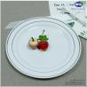 Buy cheap Disposable Dinner Plate White With Silver Florence Design Elegant Disposable White Dinner Plates With Silver Trim from wholesalers