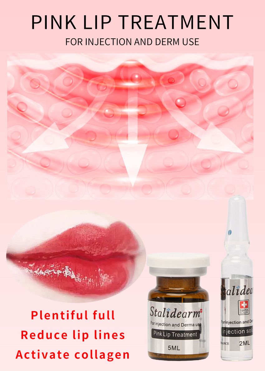 Stalideram Brand Pink Lip Injection Treatment Serum Derma Microneedling Mesotherapy Lip Repair Essence