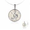 Buy cheap 18K White Rose Gold Two Tone Musical Note Charm Pendant Necklace (GDN012) from wholesalers