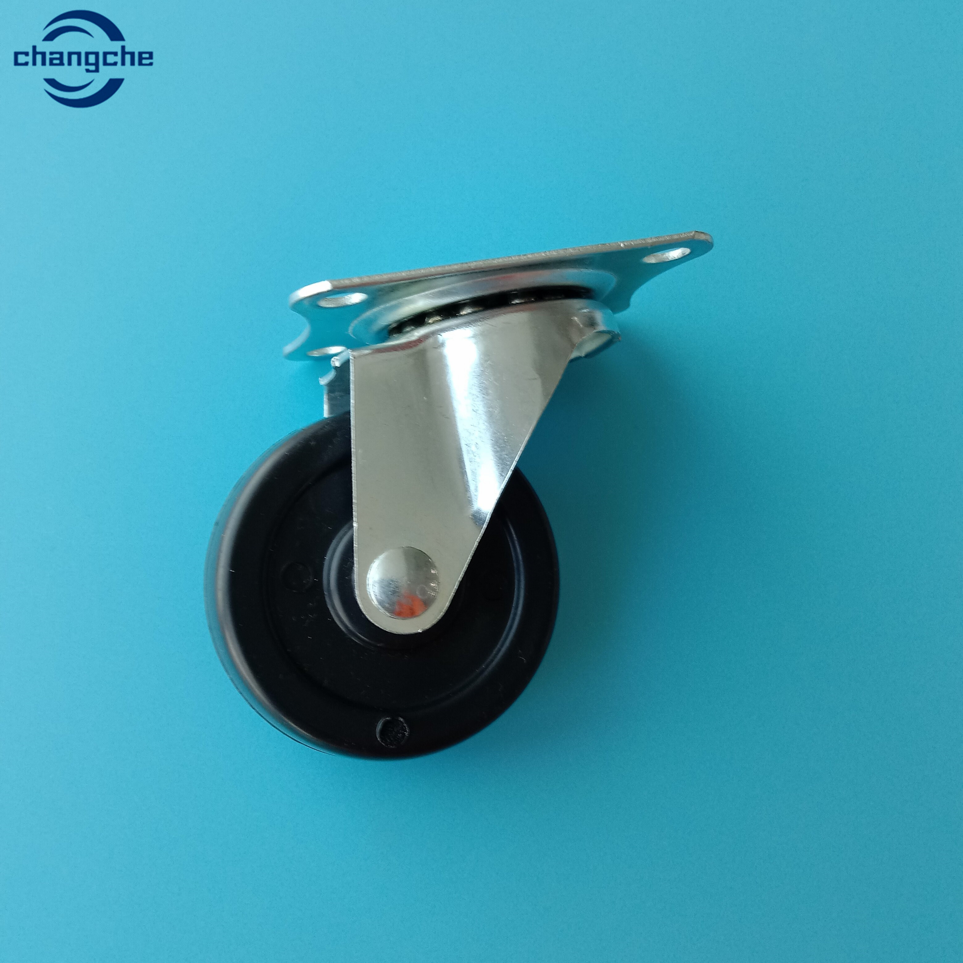 1.5 Inch Ball Bearing PVC Roller Wheel Casters With Brake Heavy Duty