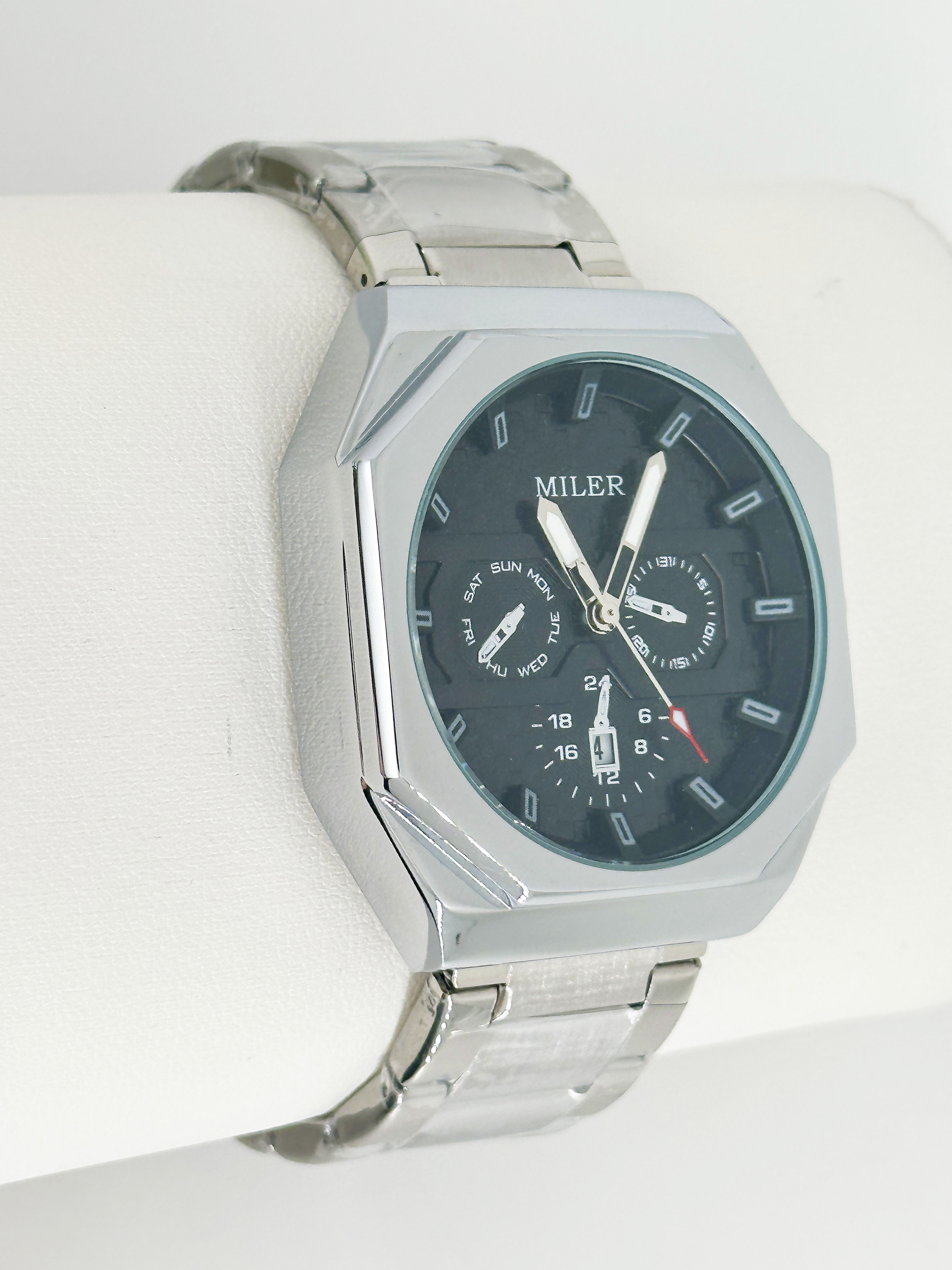Luxury Quartz Watch For Men Stainless Steel Dress Wristwatches Man Waterproof Chronograph Clock