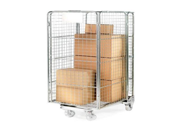 Buy cheap Hospital Foldable Metal Cage Trolley Durable Movable For Material Handling from wholesalers