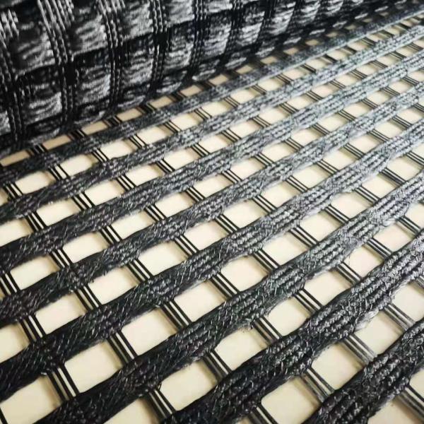 200-200KN/M Biaxial PET Polyester Geogrid Road Foundation Soil Reinforcement