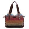 Buy cheap TREND NEW RAINBOW STRIPED CANVAS BAG FASHION PATCHWORK WOMEN'S BAG WATER WASH CLOTH BAG from wholesalers