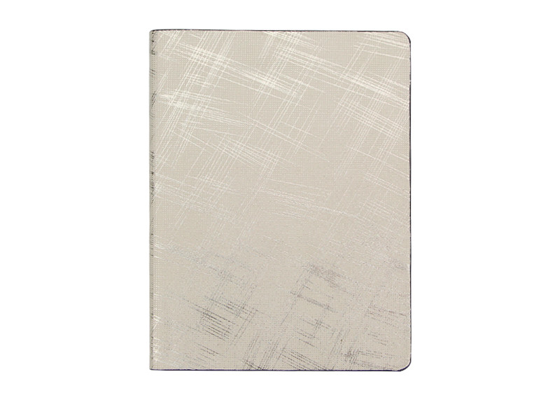 Silver Hardbound Notebook Journal , Leather Bound Notebook A5 Hot Stamping