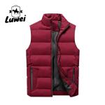 Zip Up Sleeveless Bubble Vest Solid Collar Utility Padded Quilted Waistcoat