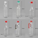 Transparent PET Plastic Condiment Bottles 380ml Plastic Olive Oil Container