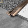 Buy cheap Metal Al6063 Flooring To Carpet Transition Strip Shiny Coffee Self Adhesive from wholesalers
