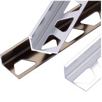 Buy cheap Square Edge Aluminium Tile Trim White Bathroom Tile Metal Corner Trim product