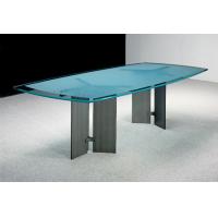 Buy cheap Safety Blue Desk Cover Glass , Tempered Glass For Coffee Table Top product
