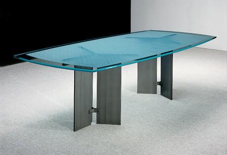 Buy cheap Safety Blue Desk Cover Glass , Tempered Glass For Coffee Table Top from wholesalers