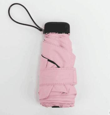 Buy cheap Manal Open Compact Folding Umbrella Pocket Size Pink Color 6 Durable Ribs from wholesalers