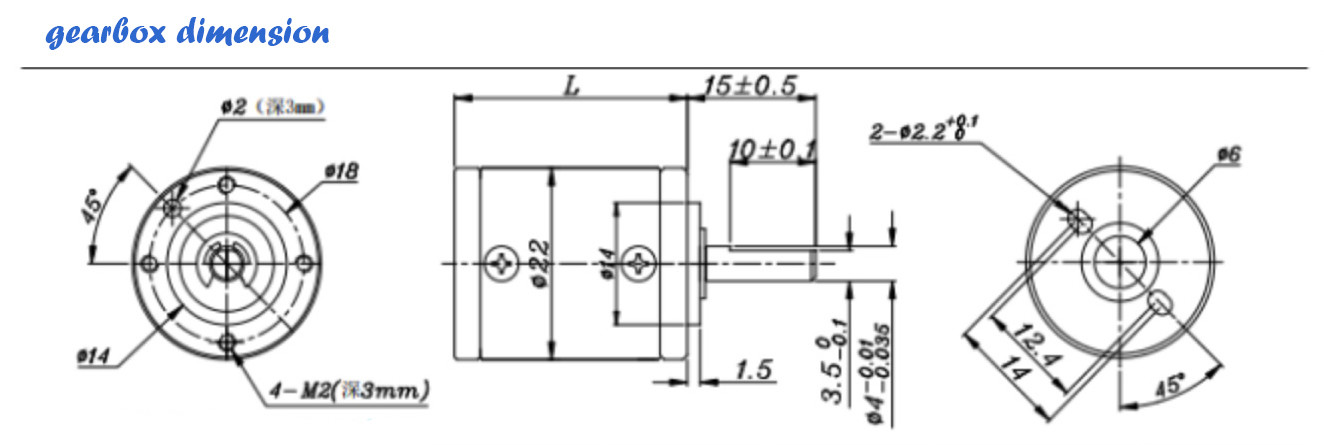 22mm Brush Coreless Dc Motor CW CCW 4.8W With High Efficiency