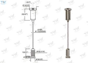 Wholesale 2000 Mm Height Adjustable Wire Suspension Kit For Hanging Linear Lights from china suppliers