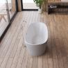 Buy cheap Matt Gray Free Standing Bathtub Acrylic Oval Shape Soaking Bath 1700*800mm from wholesalers