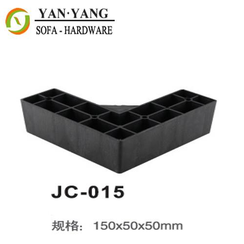 Buy cheap 150*50*50mm cheapest hot sale plastic sofa legs black plastic furnture legs JC-015 from wholesalers