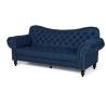 Buy cheap Navy Blue Wooden Frame Hotel Room Sofa 3 Seater Tufted Sofa 2300*850*850mm from wholesalers