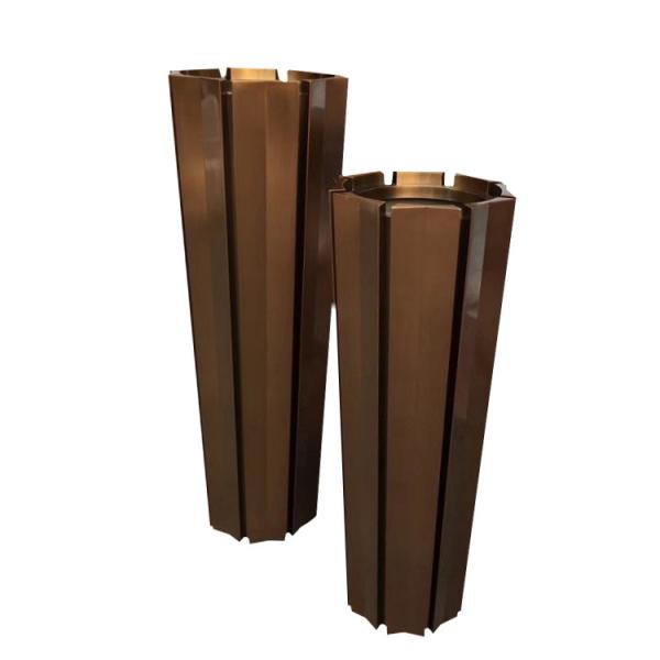 Buy cheap Tall outdoor planters hexagonal hollow metal flower pot from wholesalers