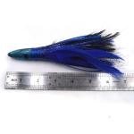 Resin head soft octopus skirt With feather bait tuna sea trolling fishing lure 6