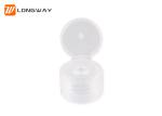 White Plastic Flip Top Caps , Flip Top Lids For Bottles Customized Logo Printing