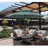 Buy cheap Resort Sunshade Umbrella White LED Light Centre Pole Circular Rotatable Parasol from wholesalers