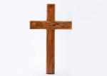 Solid Door Painted Handmade Wooden Crosses Olive Wood Wall Cross Non - Toxic