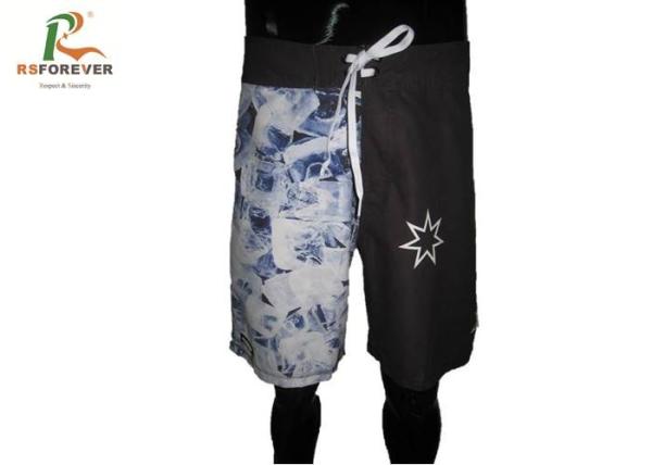 Buy cheap Stylish Printed Board Shorts Custom Logo Mens Swim Trunks 4 Way Stretch from wholesalers