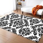 Checkered Bathroom Bedroom Floor Carpets European Style Nonslip
