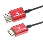 Alvin's Cables 8K High Speed Mini HDMI To HDMI Coiled Cable, Aluminum 8K@60Hz 4K